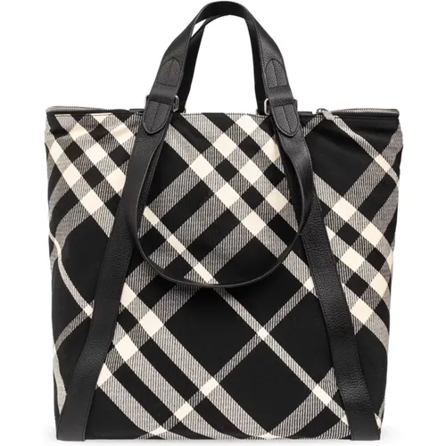 Checked shopper bag , female, Sizes: ONE SIZE - Burberry - Modalova