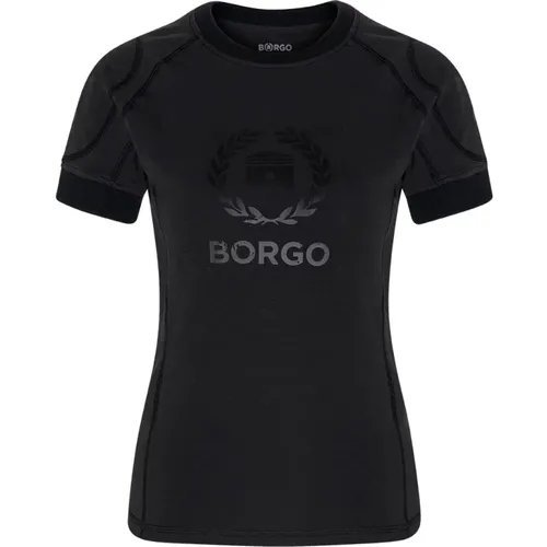 Andalusia Diablo Nero T-Shirt , female, Sizes: XL, XS, S, L, M - Borgo - Modalova