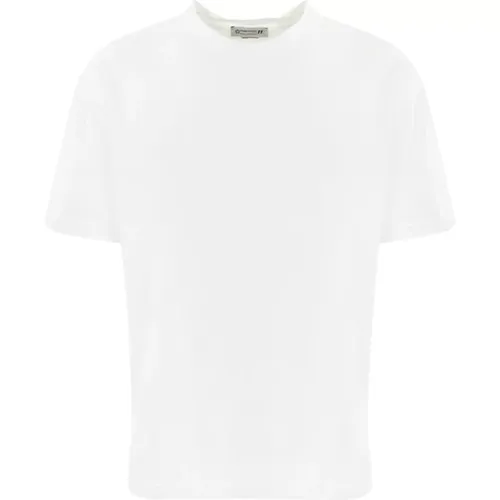 Weiße Baumwoll-T-Shirt Kurzarm , Herren, Größe: S - Daniele Alessandrini - Modalova