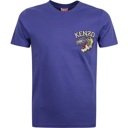Tiger Varsity Slim T-Shirts und Polos , Herren, Größe: XS - Kenzo - Modalova