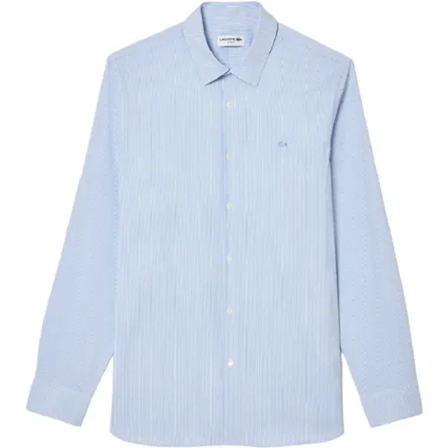 Striped Stretch Cotton Shirt , male, Sizes: S, L, 2XL - Lacoste - Modalova