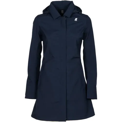 Blaue Mathy Bonded Jacke , Damen, Größe: M - K-way - Modalova