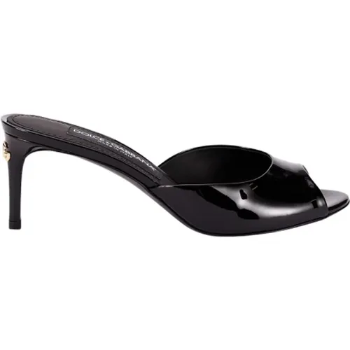 Patent Leather Heeled Mules , female, Sizes: 4 1/2 UK - Dolce & Gabbana - Modalova