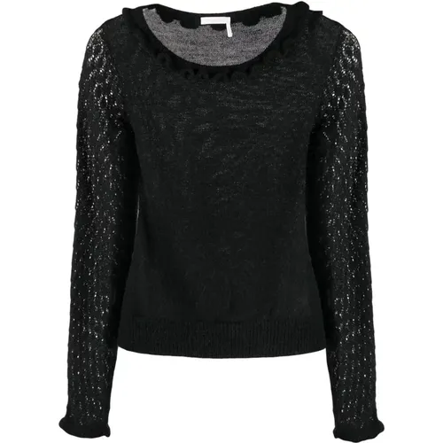 Schwarzer Woll-Casual-Pullover - See by Chloé - Modalova