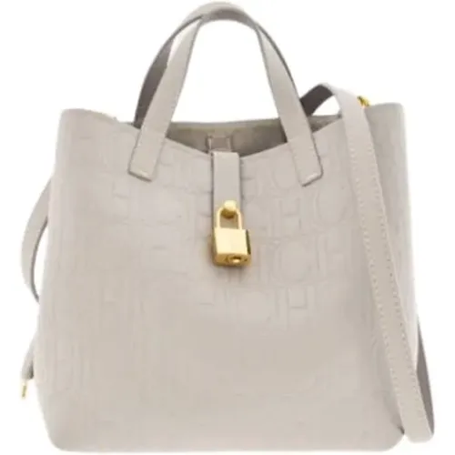 Locked XS Matryoshka Leather Bag , female, Sizes: ONE SIZE - Carolina Herrera - Modalova