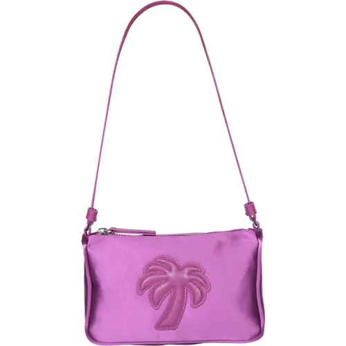 Lila Glänzende Tasche mit Einem Griff - Palm Angels - Modalova