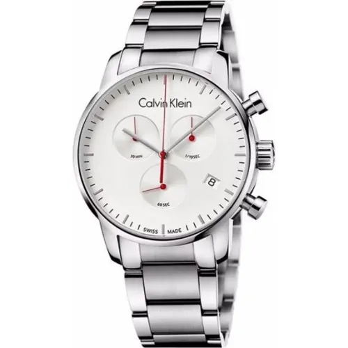 Elegant and Functional Silver Quartz Watch , male, Sizes: ONE SIZE - Calvin Klein - Modalova