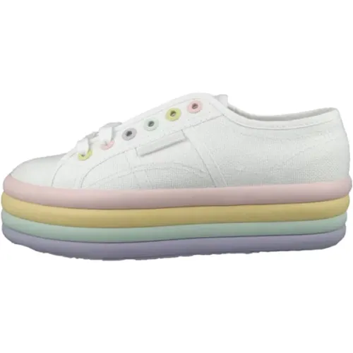 Weiße Schnürschuhe für Frauen - Superga - Modalova