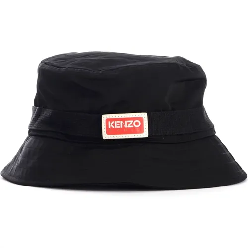 Logo Bucket Hat with Red and White Front , male, Sizes: S - Kenzo - Modalova