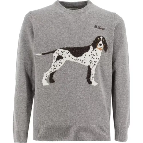 Dog Print Sweater , male, Sizes: XL - MC2 Saint Barth - Modalova