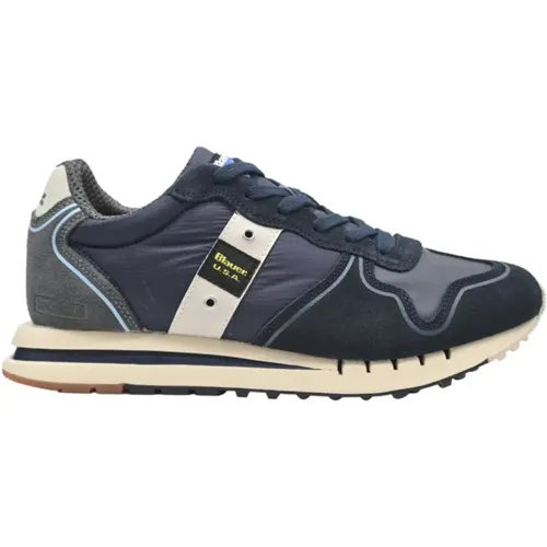 Stylische Navy Grey Sneakers Blauer - Blauer - Modalova