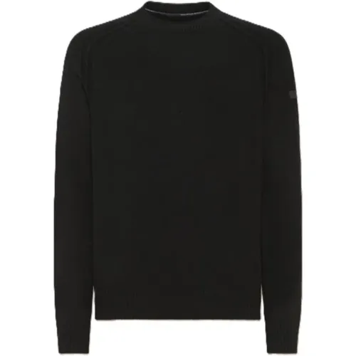 Woll Rundstrick Pullover Schwarz , Herren, Größe: S - RRD - Modalova