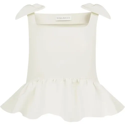 Natural Peplum Top - Stylish Design , female, Sizes: L - Nina Ricci - Modalova