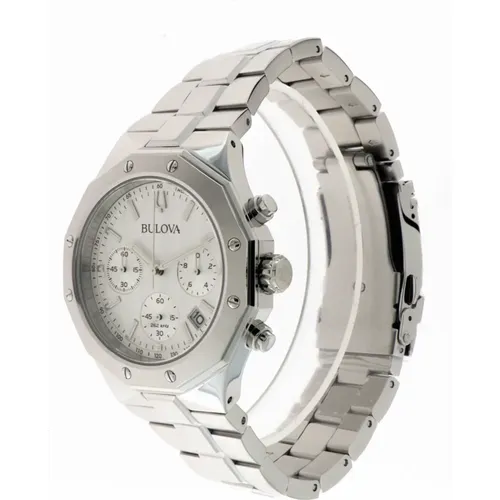 Octagon Chronograph Steel Watch , female, Sizes: ONE SIZE - Bulova - Modalova