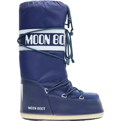 Nylonstiefel mit Logo-Print , Damen, Größe: 39 EU - moon boot - Modalova