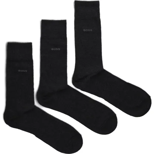 Herren Socken 3er-Pack Grau Casual - Hugo Boss - Modalova