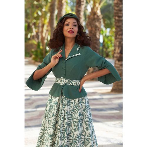 Blazer Audris Gia Leaf en émeraude - miss candyfloss - Modalova