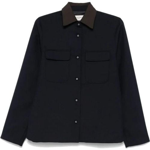 Navy Blue Wool Shirt - Größe M - Officine Generale - Modalova