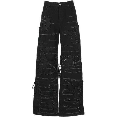 Black Ultra Flare Windowed Jeans - Größe 30 - Who Decides War - Modalova