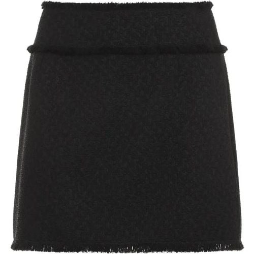 Black Wool Mini Skirt - Größe 42 - Dolce&Gabbana - Modalova