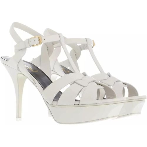 Sandalen & Sandaletten - Tribute Sandals Creme - Gr. 39,5 (EU) - in - für Damen - Saint Laurent - Modalova