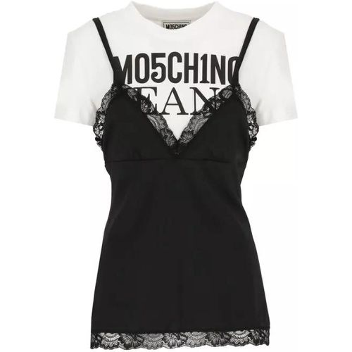 Cotton Blend T-Shirt - Größe 42 - black - Moschino - Modalova