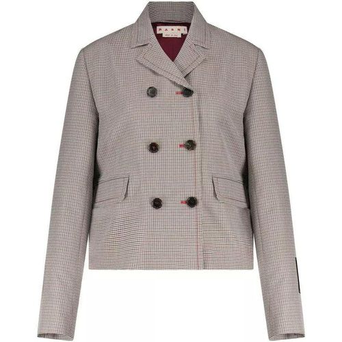 Zweireihiger Jackenblazer im karierten Design - Größe 34 - Marni - Modalova