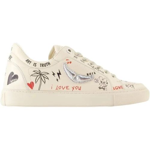 Low-Top Sneaker - Fly On Sneakers - Leather - Silver - Gr. 36 (EU) - in - für Damen - Zadig & Voltaire - Modalova