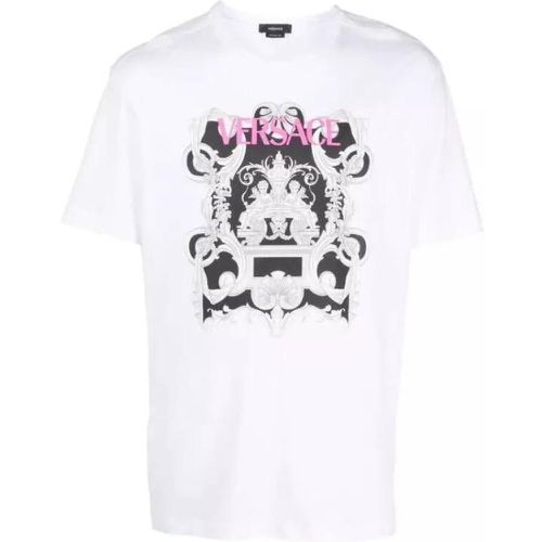 Graphic-Print Cotton T-Shirt - Größe XL - white - Versace - Modalova