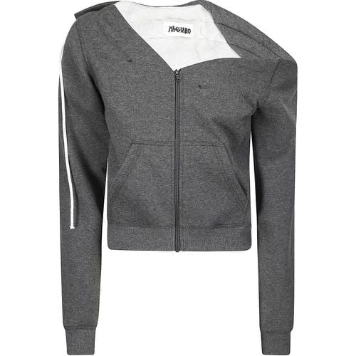 Wide Neck Hoodie Sweatshirt - Größe M - Magliano - Modalova