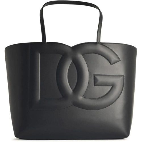 Totes & Shopper - Black Leather Shopping Bag - Gr. unisize - in - für Damen - Dolce&Gabbana - Modalova