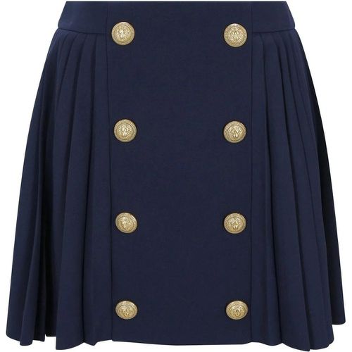 Wool Mini Skirt - Größe 38 - blue - Balmain - Modalova