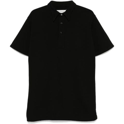 Black Cotton Piqué Polo Shirt - Größe L - Maison Margiela - Modalova