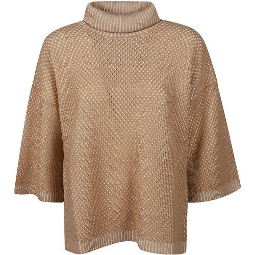 Threequarters Sleeve Turtle Neck Sweater Brown - Größe 40 - Fabiana Filippi - Modalova