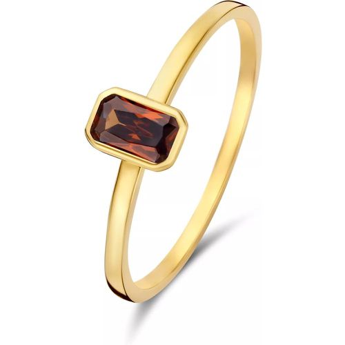 Ring - Baguette Brune 14 Karat Ring mit Zirkonia - Gr. 50 - in Braun - für Damen - Isabel Bernard - Modalova