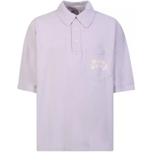 Embroidered-Logo Lilac Polo Shirt - Größe S - violett - Acne Studios - Modalova