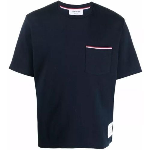 Navy Ribbed T-Shirt - Größe 3 - Thom Browne - Modalova