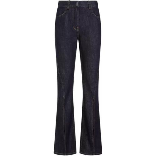 Indigo Cotton Front Split Boot Cut Trousers - Größe 25 - Givenchy - Modalova