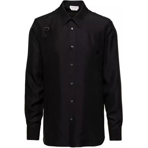 Black Long Sleeved Shirt With Harness Detail In Si - Größe 16 - black - alexander mcqueen - Modalova