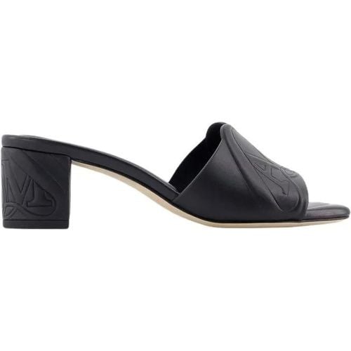 Sandalen & Sandaletten - Seal Heeled Sandals - Leather - Black - Gr. 35 (EU) - in - für Damen - alexander mcqueen - Modalova