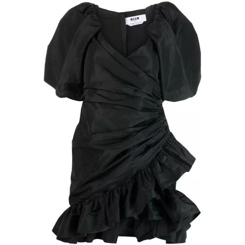 Black Taffeta Mini Dress - Größe 42 - black - MSGM - Modalova