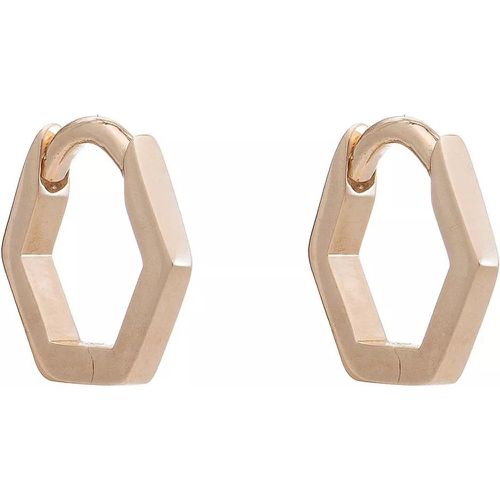 Ohrringe - 9K Solid Hexagon Huggie Hoop Earring - Gr. unisize - in - für Damen - Rachel Jackson London - Modalova