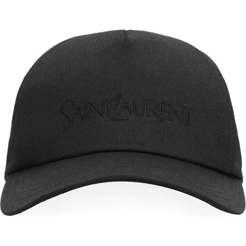 Caps & Mützen - Cotton Logo Baseball Cap - Gr. 57 - in - für Damen - Saint Laurent - Modalova