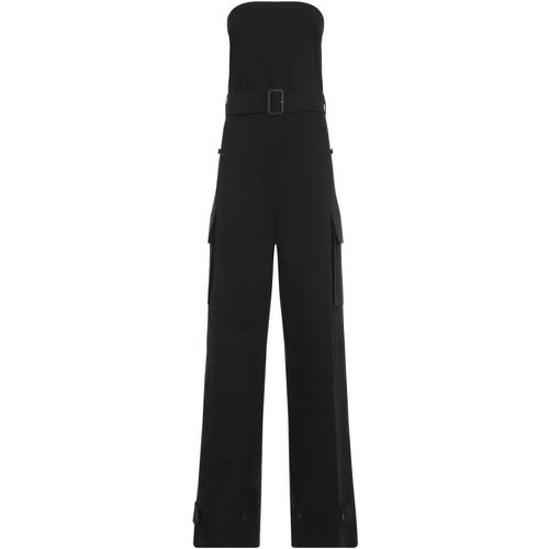 Black Cotton Jumpsuit - Größe 36 - schwarz - Saint Laurent - Modalova