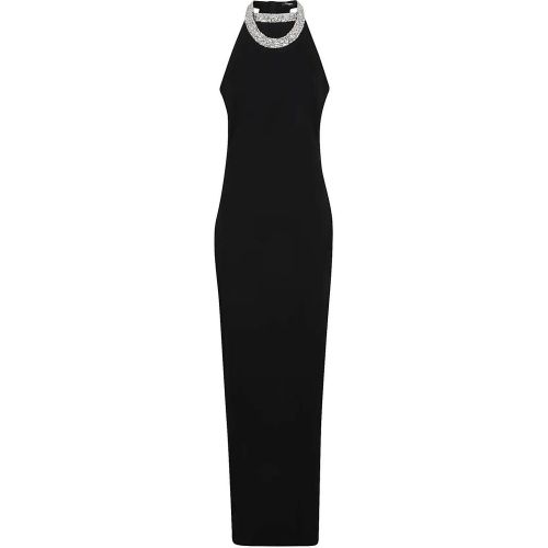 Halterneck Db Col Embroidered Long Dress - Größe 40 - Balmain - Modalova