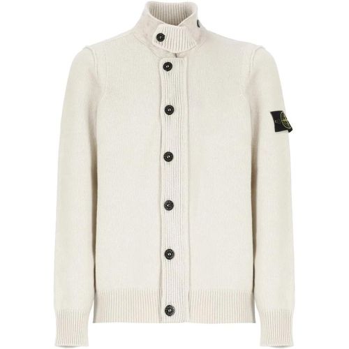 Ivory Wool Cardigan - Größe S - weiß - Stone Island - Modalova