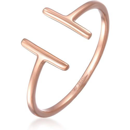 Ringe - Ring Geo Statement Basic Minimal 750 Rosé - Gr. 54 MM - in - für Damen - Elli - Modalova