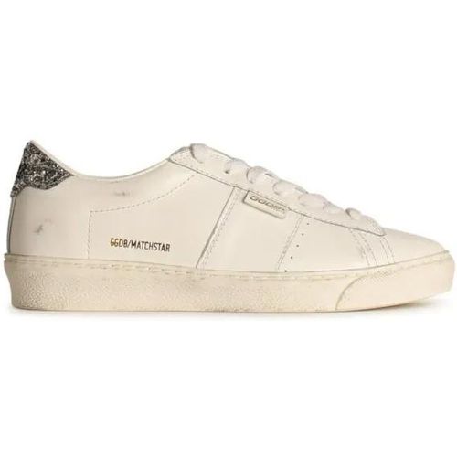 Low-Top Sneaker - Matchstar White Leather Sneakers - Gr. 35 (EU) - in - für Damen - Golden Goose - Modalova