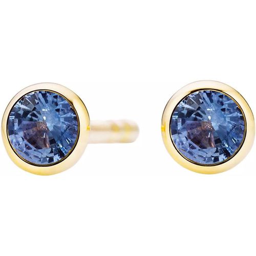 Ohrringe - ear stud "Classico", bezel setting, 2 blue sapphir - Gr. unisize - in - für Damen - Capolavoro - Modalova