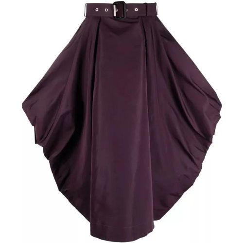 Burgundy Draped Midi Skirt - Größe 44 - dark red - alexander mcqueen - Modalova